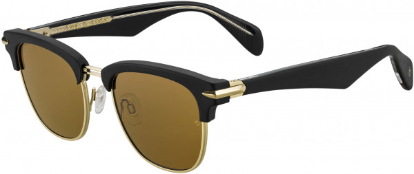 rag & bone RNB 5007/S Sunglasses, 02M2 Black Gold