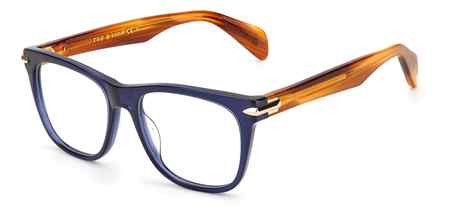 rag & bone RNB7004 Eyeglasses, 0S9W BLUE BROWN