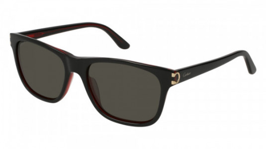 Cartier CT0001S Sunglasses, 001 - BLACK with GREY lenses