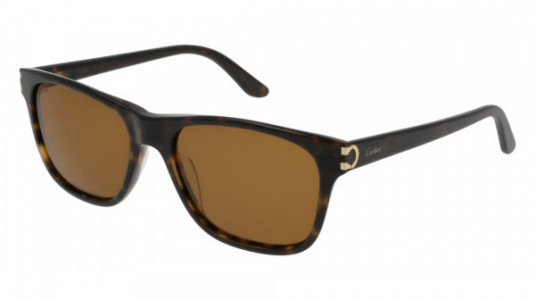 Cartier CT0001S Sunglasses, 002 - HAVANA with BROWN lenses