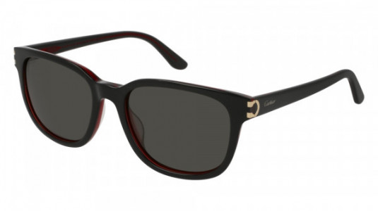 Cartier CT0002S Sunglasses, 001 - BLACK with GREY lenses