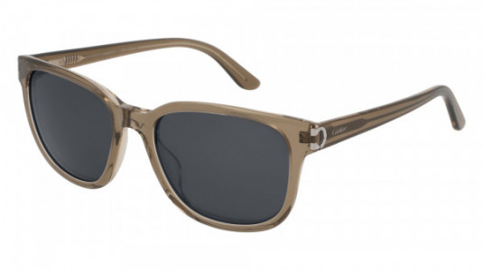 Cartier CT0002S Sunglasses, 004 - BROWN with GREY lenses