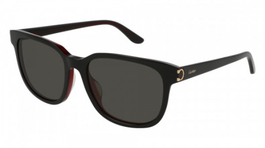 Cartier CT0002SA Sunglasses, 001 - BLACK with GREY lenses