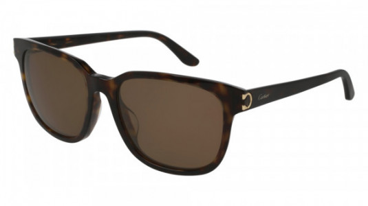 Cartier CT0002SA Sunglasses, 002 - HAVANA with BROWN lenses