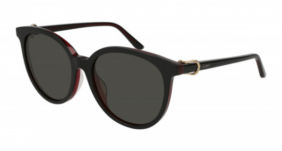 Cartier CT0003SA Sunglasses, 001 - BLACK with GREY lenses