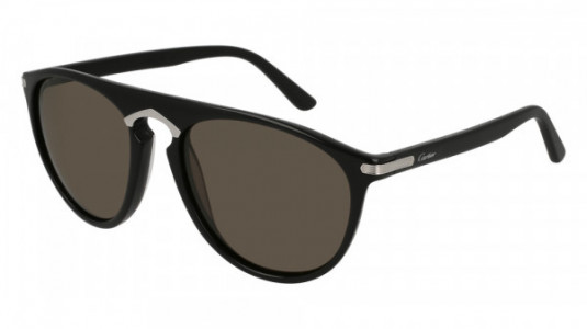 Cartier CT0013S Sunglasses, 004 - BLACK with GREY lenses