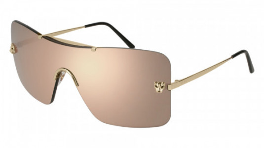 Cartier CT0023S Sunglasses, 002 - GOLD with WHITE lenses