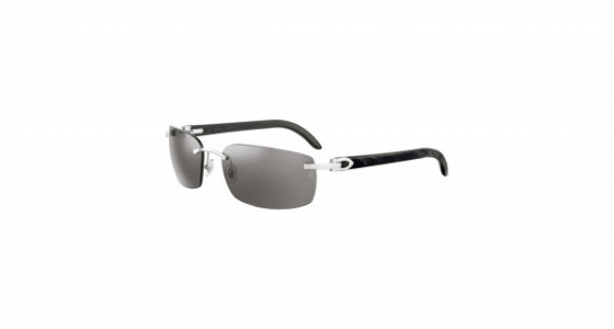 Cartier CT0046S Sunglasses, 001 - SILVER with GREY temples and GREY lenses