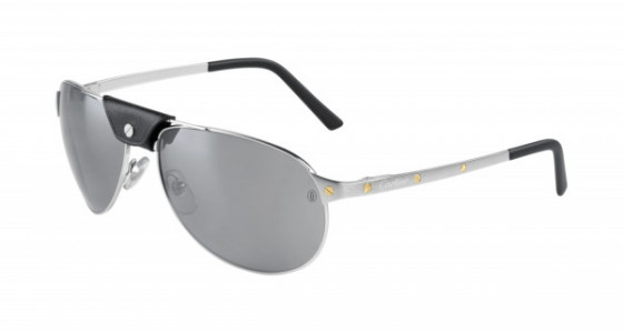 Cartier CT0074S Sunglasses, 004 - SILVER with GREY polarized lenses