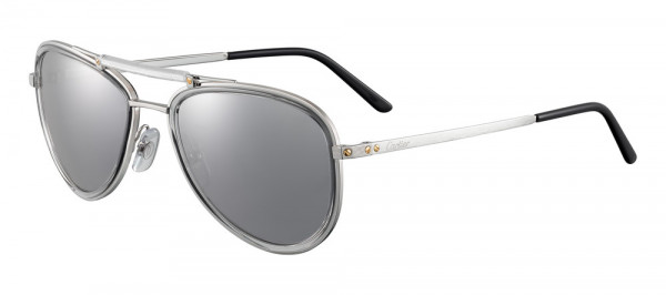 Cartier CT0078S Sunglasses, 002 - SILVER with GREY lenses