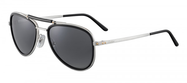 Cartier CT0078S Sunglasses, 003 - SILVER with GREY lenses