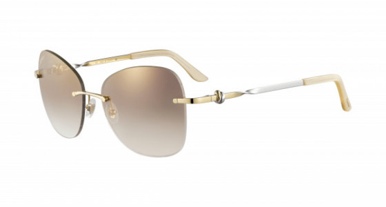 Cartier CT0091S Sunglasses, 001 - GOLD with GOLD lenses