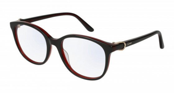 Cartier CT0007O Eyeglasses, 002 - HAVANA with TRANSPARENT lenses
