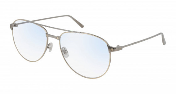 Cartier CT0039O Eyeglasses, 003 - GOLD with GUNMETAL temples and TRANSPARENT lenses