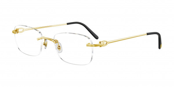 Cartier CT0050O Eyeglasses, 001 - GOLD with TRANSPARENT lenses