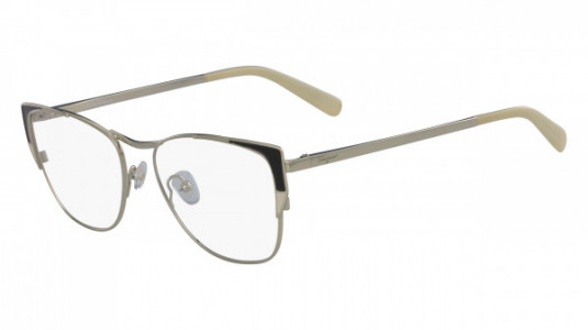 Ferragamo SF2163 Eyeglasses, (721) SHINY GOLD/IVORY