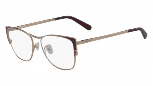 Ferragamo SF2163 Eyeglasses, (780) SHINY ROSE GOLD/BORDEAUX