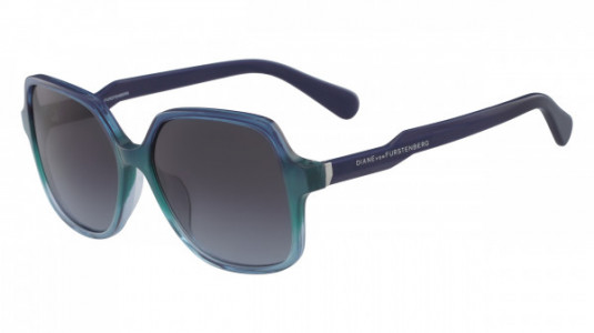 Diane Von Furstenberg DVF642S EVELYN Sunglasses, (405) BLUE GRADIENT