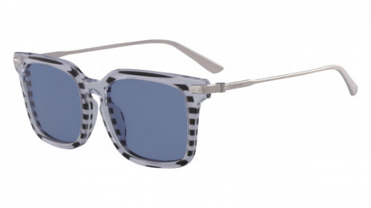 Calvin Klein CK18702S Sunglasses, (972) CRYSTAL/STRIPES