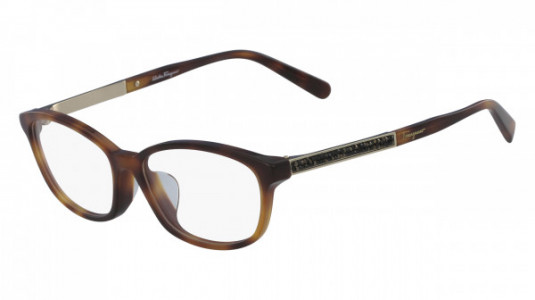 Ferragamo SF2808RA Eyeglasses, (212) LIGHT HAVANA
