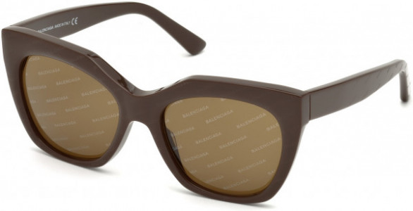 Balenciaga BA0132 Sunglasses, 50E - Dark Brown/other / Brown