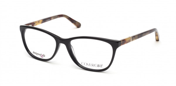 CoverGirl CG0466 Eyeglasses, 005 - Black/other