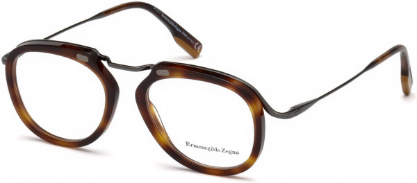 Ermenegildo Zegna EZ5124 Eyeglasses, 052 - Havana & Dark Ruthenium, Vicuna Signature