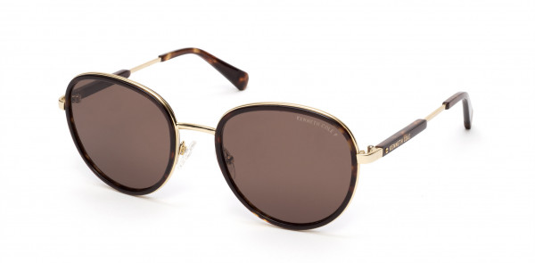 Kenneth Cole New York KC7227 Sunglasses, 52H - Dark Havana / Brown Polarized Lenses
