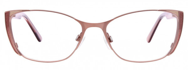 EasyClip EC442 Eyeglasses, 010 - Satin Light Brown & Gold & Pink