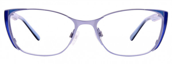 EasyClip EC442 Eyeglasses, 050 - Satin Light Blue & Blue