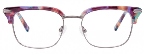 EasyClip EC423 Eyeglasses, 080 - Purple Marbled & Gunmetal