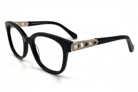 Pier Martino PM6545 Eyeglasses, C1 Black Gold Crystal