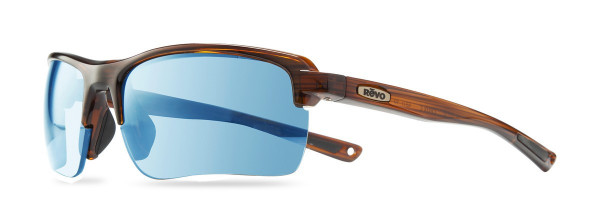 Revo CRUX C Sunglasses, Brown Woodgrain (Lens: Blue Water)