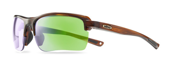 Revo CRUX C Sunglasses, Brown Woodgrain (Lens: Green Water)