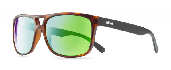 Revo HOLSBY Sunglasses, Matte Dark Tortoise (Lens: Green Water)