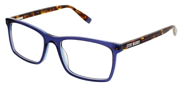 Steve Madden RAILLROAD Eyeglasses, Blue Laminate