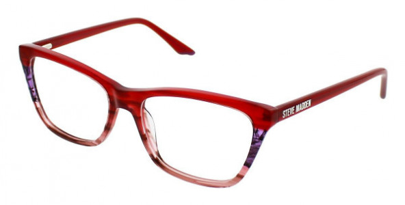 Steve Madden FANTASSIA Eyeglasses, Red Horn Fade