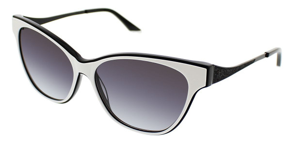 Steve Madden SKARLETT Sunglasses, White Laminate