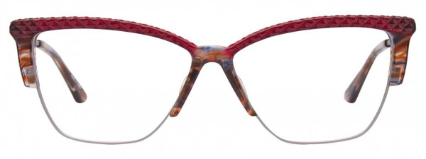 Paradox P5047 Eyeglasses, 010 - Marbled Brown & Red & Steel