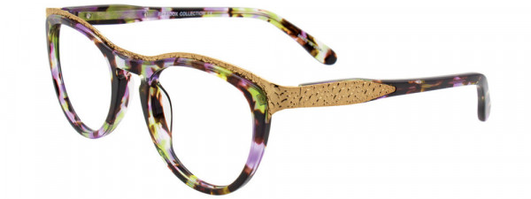 Paradox P5015 Eyeglasses, 080 - Marbled Light Purple & Green/Shiny Light Brown