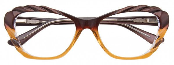 Paradox P5001 Eyeglasses, 010 - Dark & Light Brown & Crystal