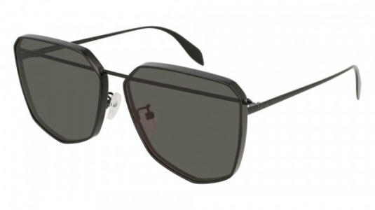 Alexander McQueen AM0136S Sunglasses, 002 - BLACK with GREY lenses