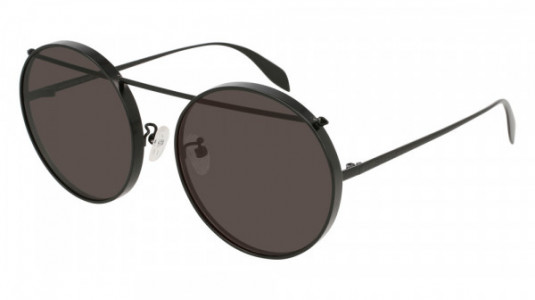 Alexander McQueen AM0137SA Sunglasses, 002 - BLACK with GREY lenses