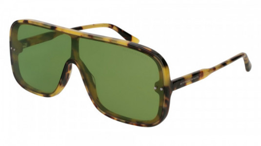 Bottega Veneta BV0167S Sunglasses, 004 - HAVANA with GREEN lenses
