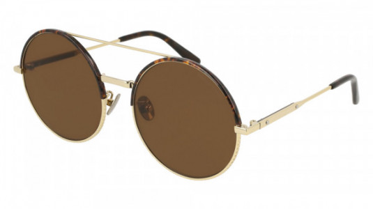 Bottega Veneta BV0171S Sunglasses, 004 - GOLD with BROWN lenses