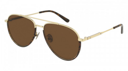 Bottega Veneta BV0172S Sunglasses, 004 - GOLD with BROWN lenses