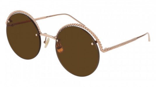 Boucheron BC0057S Sunglasses, 002 - GOLD with BROWN lenses