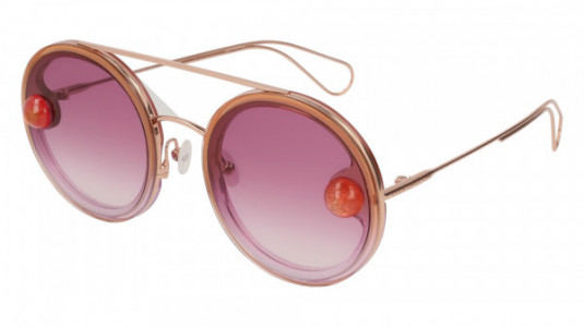 Christopher Kane CK0024S Sunglasses, 002 - GOLD with PINK lenses