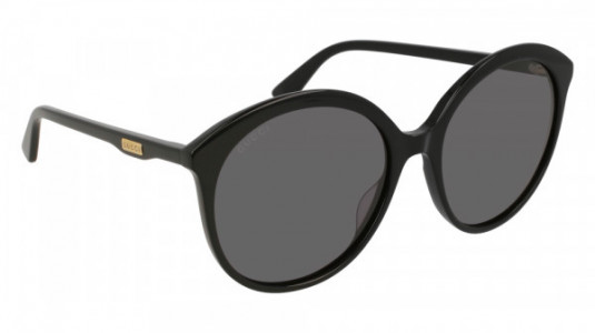 Gucci GG0257S Sunglasses, 001 - BLACK with GREY lenses