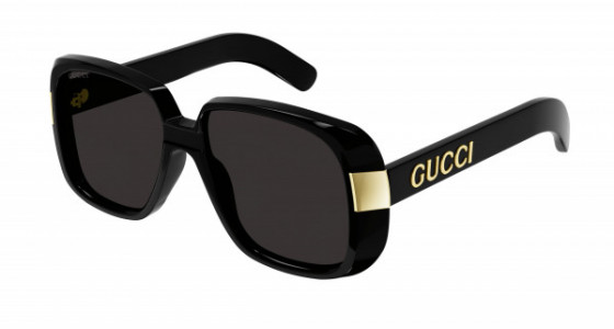 Gucci GG0318S Sunglasses, 005 - BLACK with GREY lenses